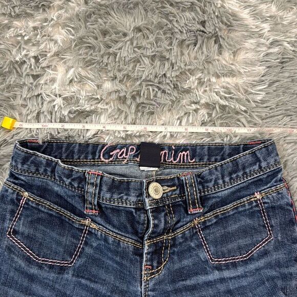 Gap denim girls lowrise jeans size 12   Rainbow stitching. Fits women’s Xs. Refe - Picture 6 of 8